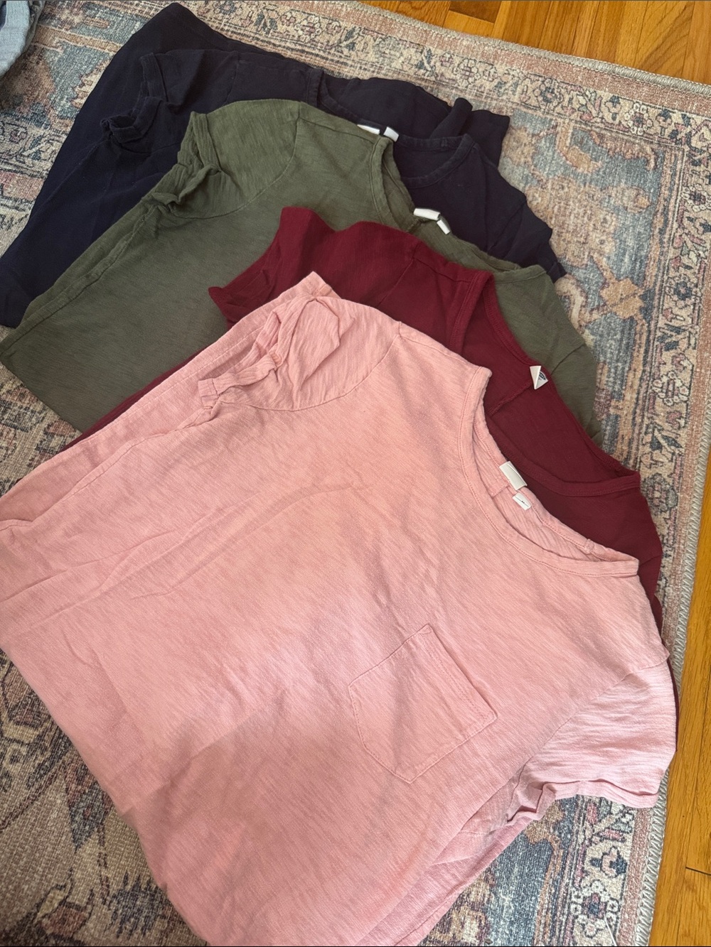 Casual Pocket TShirt Dresse Bundle - Pink, Burgundy, Olive, Navy